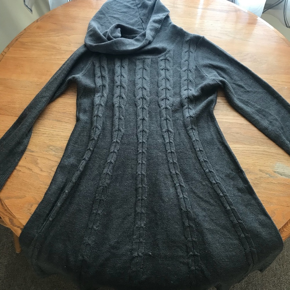 Grey sweater dress
